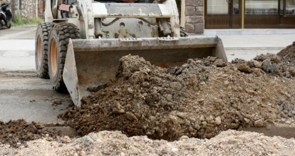 Professional fill dirt delivery in Sylva North Carolina with mountain backdrop
